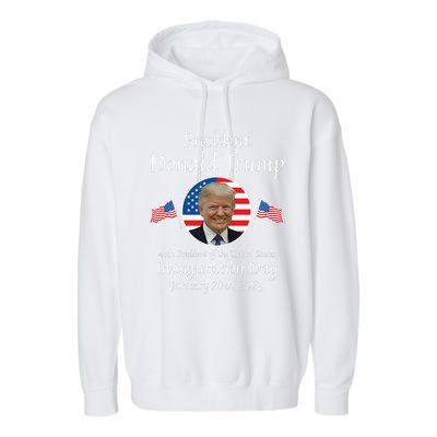 Donald Trump Inauguration Day 2025 47th Usa President Garment-Dyed Fleece Hoodie