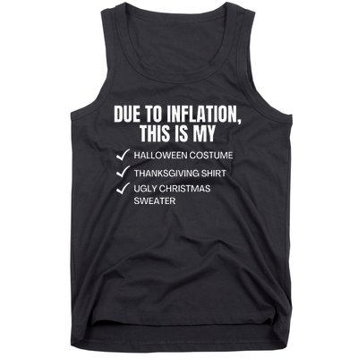 Due To Inflation This Is My Halloween Tday Christmas Tank Top