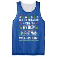 Due To Inflation This Is My Ugly Christmas Sweaters Gift Mesh Reversible Basketball Jersey Tank