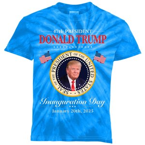 Donald Trump Inauguration Day 2025 47th Usa Kids Tie-Dye T-Shirt