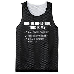 Due To Inflation This Is My Halloween TDay Christmas Mesh Reversible Basketball Jersey Tank