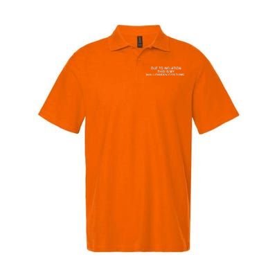 Due To Inflation This Is My Halloween Costume Softstyle Adult Sport Polo