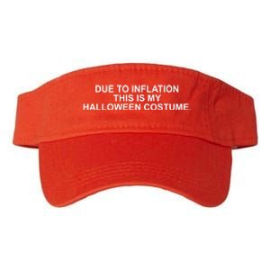 Due To Inflation This Is My Halloween Costume Valucap Bio-Washed Visor