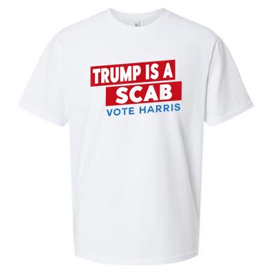 Donald Trump Is A Scab Vote Harris Sueded Cloud Jersey T-Shirt