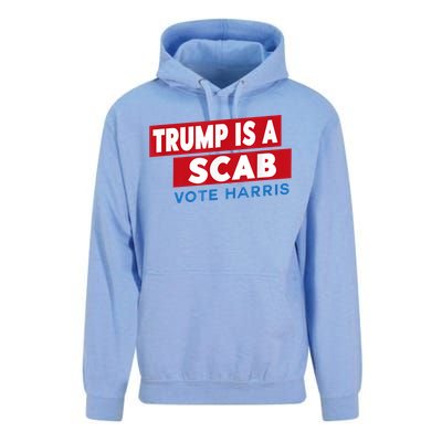 Donald Trump Is A Scab Vote Harris Unisex Surf Hoodie