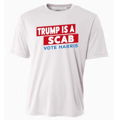 Donald Trump Is A Scab Vote Harris Cooling Performance Crew T-Shirt