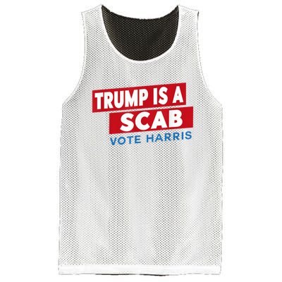 Donald Trump Is A Scab Vote Harris Mesh Reversible Basketball Jersey Tank