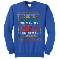 Due To Inflation This Is My Ugly Sweater For Christmas Funny Cool Gift Tall Sweatshirt