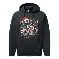 Due To Inflation Ugly Christmas Sweaters For Women Funny Performance Fleece Hoodie