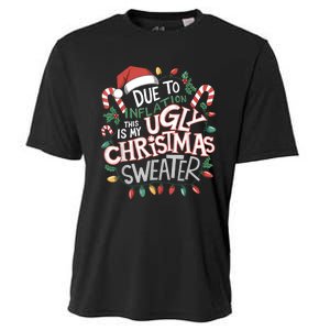 Due To Inflation Ugly Christmas Sweaters For Women Funny Cooling Performance Crew T-Shirt