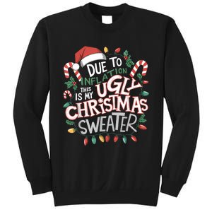 Due To Inflation Ugly Christmas Sweaters For Women Funny Sweatshirt