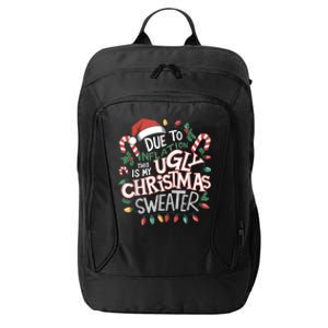 Due To Inflation Ugly Christmas Sweaters For Women Funny City Backpack