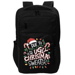 Due To Inflation Ugly Christmas Sweaters For Women Funny Impact Tech Backpack