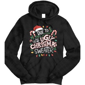 Due To Inflation Ugly Christmas Sweaters For Women Funny Tie Dye Hoodie