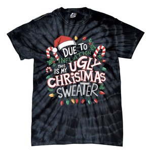 Due To Inflation Ugly Christmas Sweaters For Women Funny Tie-Dye T-Shirt