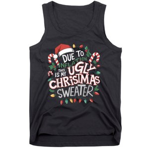 Due To Inflation Ugly Christmas Sweaters For Women Funny Tank Top