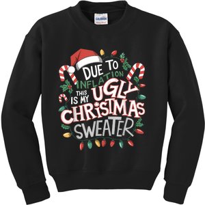 Due To Inflation Ugly Christmas Sweaters For Women Funny Kids Sweatshirt