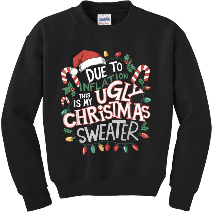 Due To Inflation Ugly Christmas Sweaters For Women Funny Kids Sweatshirt