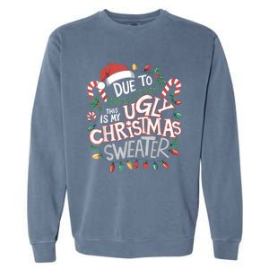 Due To Inflation Ugly Christmas Sweaters For Women Funny Garment-Dyed Sweatshirt