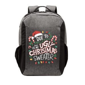 Due To Inflation Ugly Christmas Sweaters For Women Funny Vector Backpack