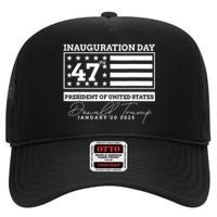 Donald Trump Inauguration Day 2025 Woman Inaugural High Crown Mesh Back Trucker Hat