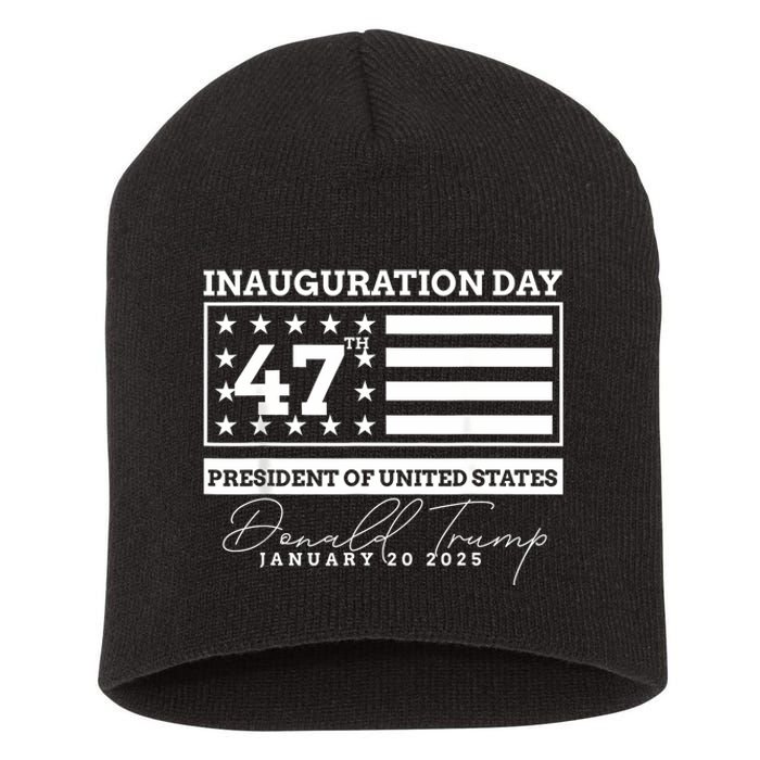 Donald Trump Inauguration Day 2025 Woman Inaugural Short Acrylic Beanie