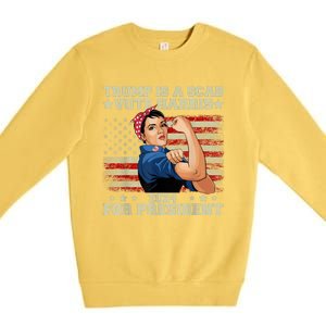 Donald Trump Is A Scab Vote Harris Premium Crewneck Sweatshirt