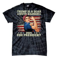 Donald Trump Is A Scab Vote Harris Tie-Dye T-Shirt