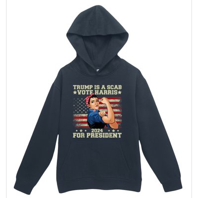 Donald Trump Is A Scab Vote Harris Urban Pullover Hoodie