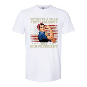 Donald Trump Is A Scab Vote Harris Softstyle CVC T-Shirt