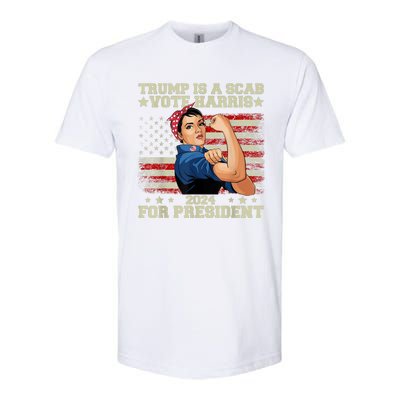 Donald Trump Is A Scab Vote Harris Softstyle CVC T-Shirt