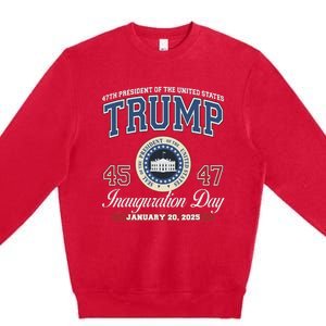 Donald Trump Inauguration Day Jan 2025 45th 47th President Premium Crewneck Sweatshirt