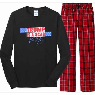 Donald Trump Is A Scab Vote Harris Long Sleeve Pajama Set