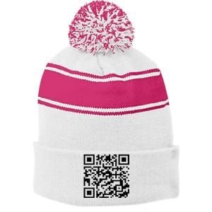 Donald Trump Is Your President Qr Trump Stripe Pom Pom Beanie