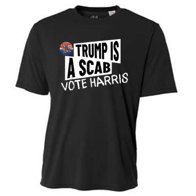 Donald Trump Is A Scab Vote Harris Cooling Performance Crew T-Shirt