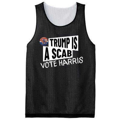 Donald Trump Is A Scab Vote Harris Mesh Reversible Basketball Jersey Tank