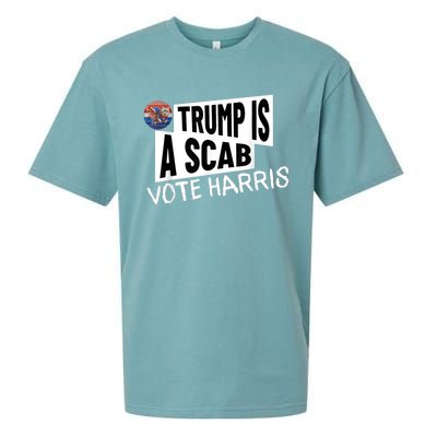 Donald Trump Is A Scab Vote Harris Sueded Cloud Jersey T-Shirt