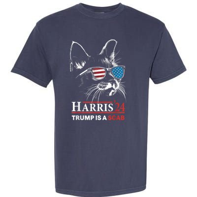 Donald Trump Is A Scab Vote Harris Garment-Dyed Heavyweight T-Shirt