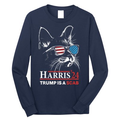 Donald Trump Is A Scab Vote Harris Long Sleeve Shirt