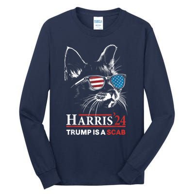 Donald Trump Is A Scab Vote Harris Tall Long Sleeve T-Shirt