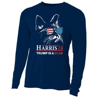 Donald Trump Is A Scab Vote Harris Cooling Performance Long Sleeve Crew