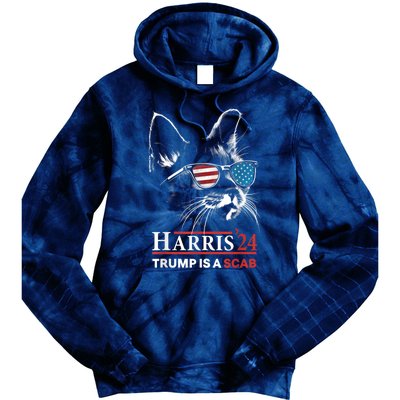 Donald Trump Is A Scab Vote Harris Tie Dye Hoodie