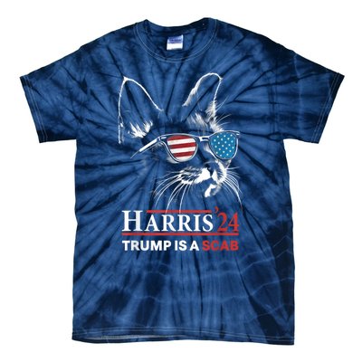 Donald Trump Is A Scab Vote Harris Tie-Dye T-Shirt