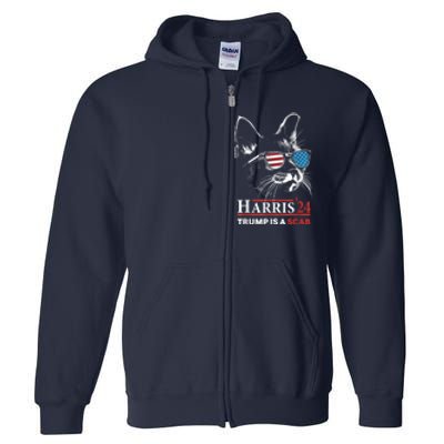 Donald Trump Is A Scab Vote Harris Full Zip Hoodie