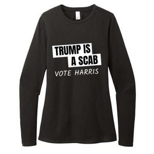 Donald Trump Is A Scab Vote Harris Womens CVC Long Sleeve Shirt