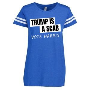 Donald Trump Is A Scab Vote Harris Enza Ladies Jersey Football T-Shirt