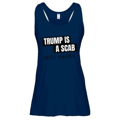 Donald Trump Is A Scab Vote Harris Ladies Essential Flowy Tank