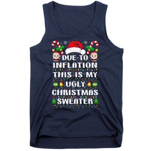 Due To Inflation Ugly Christmas Sweaters Family Xmas Pajamas Tank Top