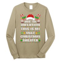 Due To Inflation Ugly Christmas Sweaters Family Xmas Pajamas Long Sleeve Shirt