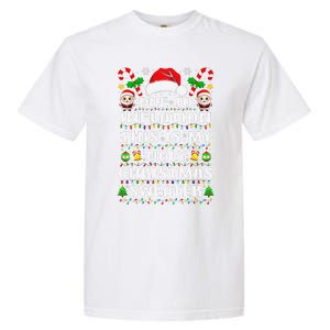 Due To Inflation Ugly Christmas Sweaters Family Xmas Pajamas Garment-Dyed Heavyweight T-Shirt